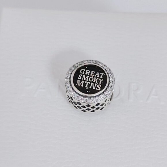 Pandora Halloween Black Cat and Pumpkin Bead GREAT SMOKY MTNS Charm Pendant S925 - Picture 6 of 6